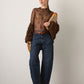 PROPAGANDA - Rachel Lace Mockneck Top - Brown