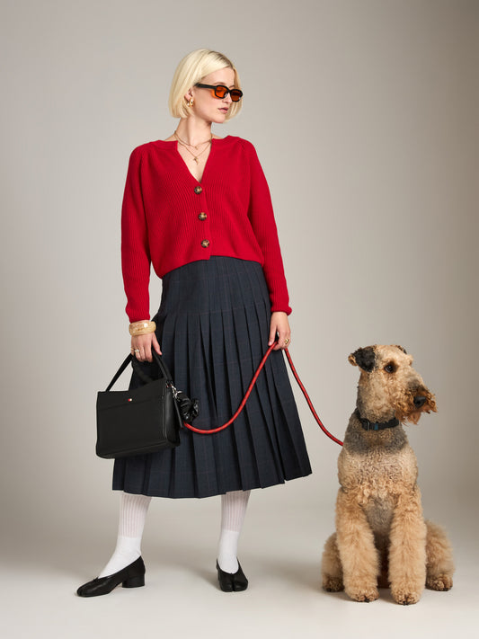 PROPAGANDA - Laine Cropped Cardigan - Red Cherry