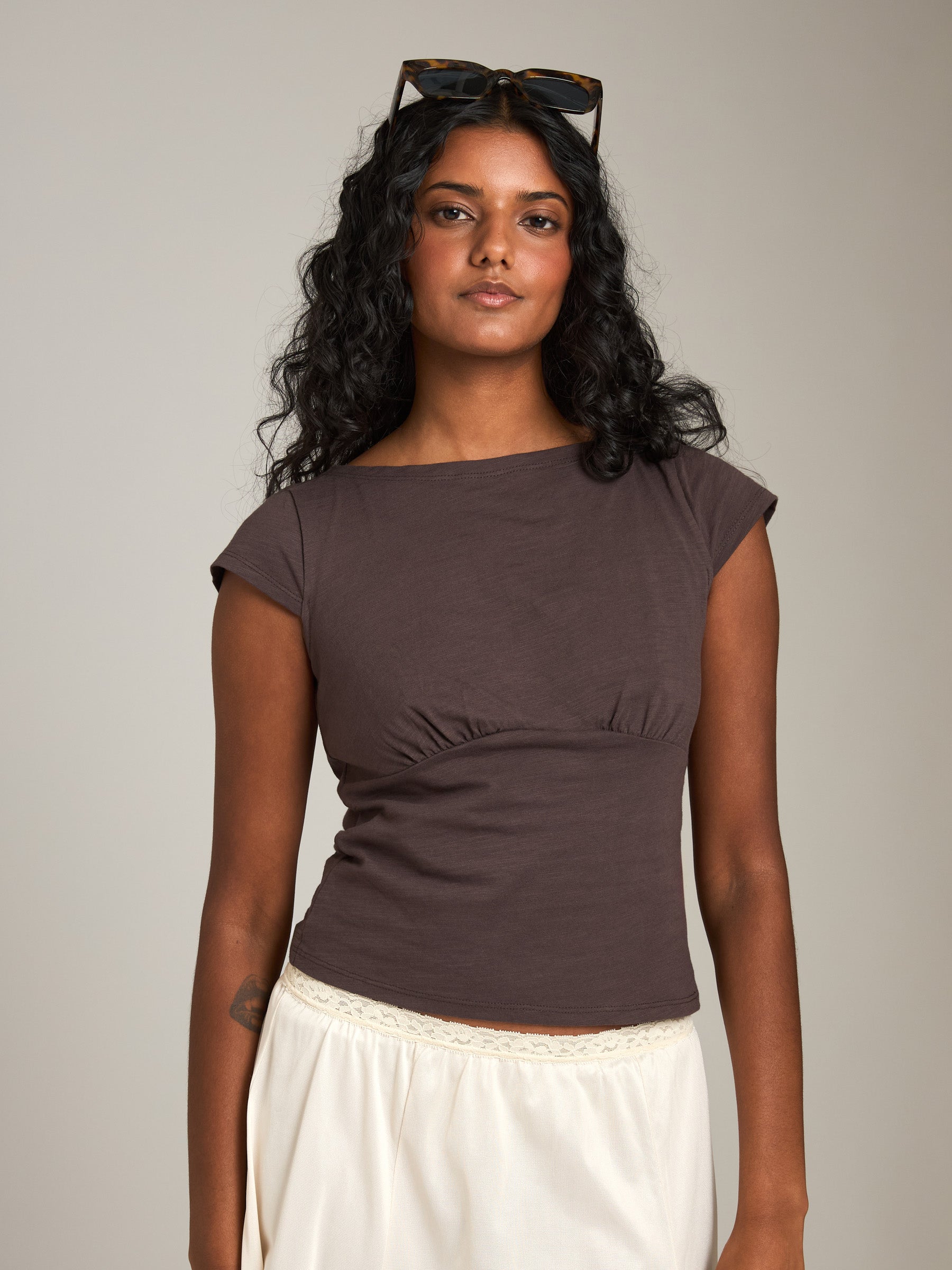 PROPAGANDA - Mimi Cap Sleeve Baby Tee - 