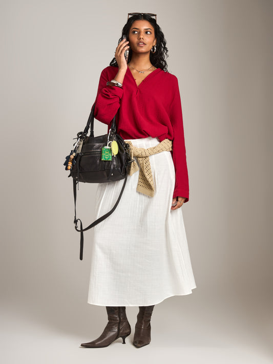 PROPAGANDA - Cynthia Relaxed Tunic - Cranberry