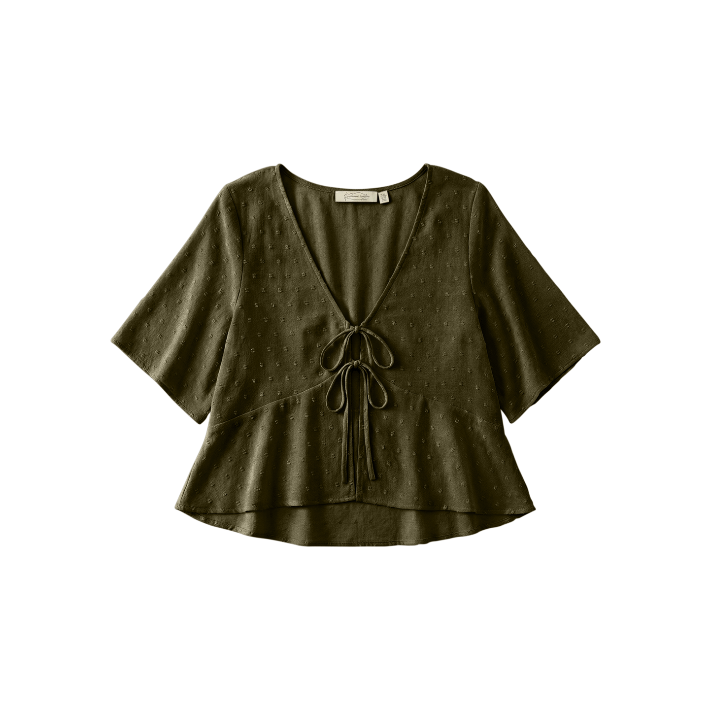 MONK & LOU - Margo Double Tie Blouse - Spruce