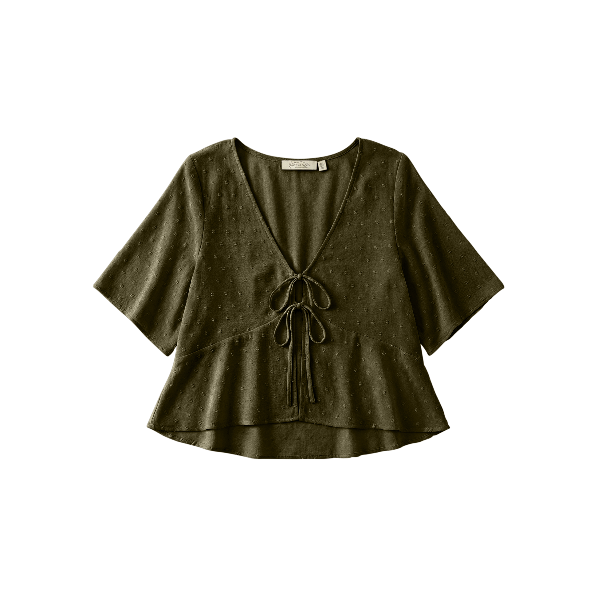 MONK & LOU - Margo Double Tie Blouse - Spruce