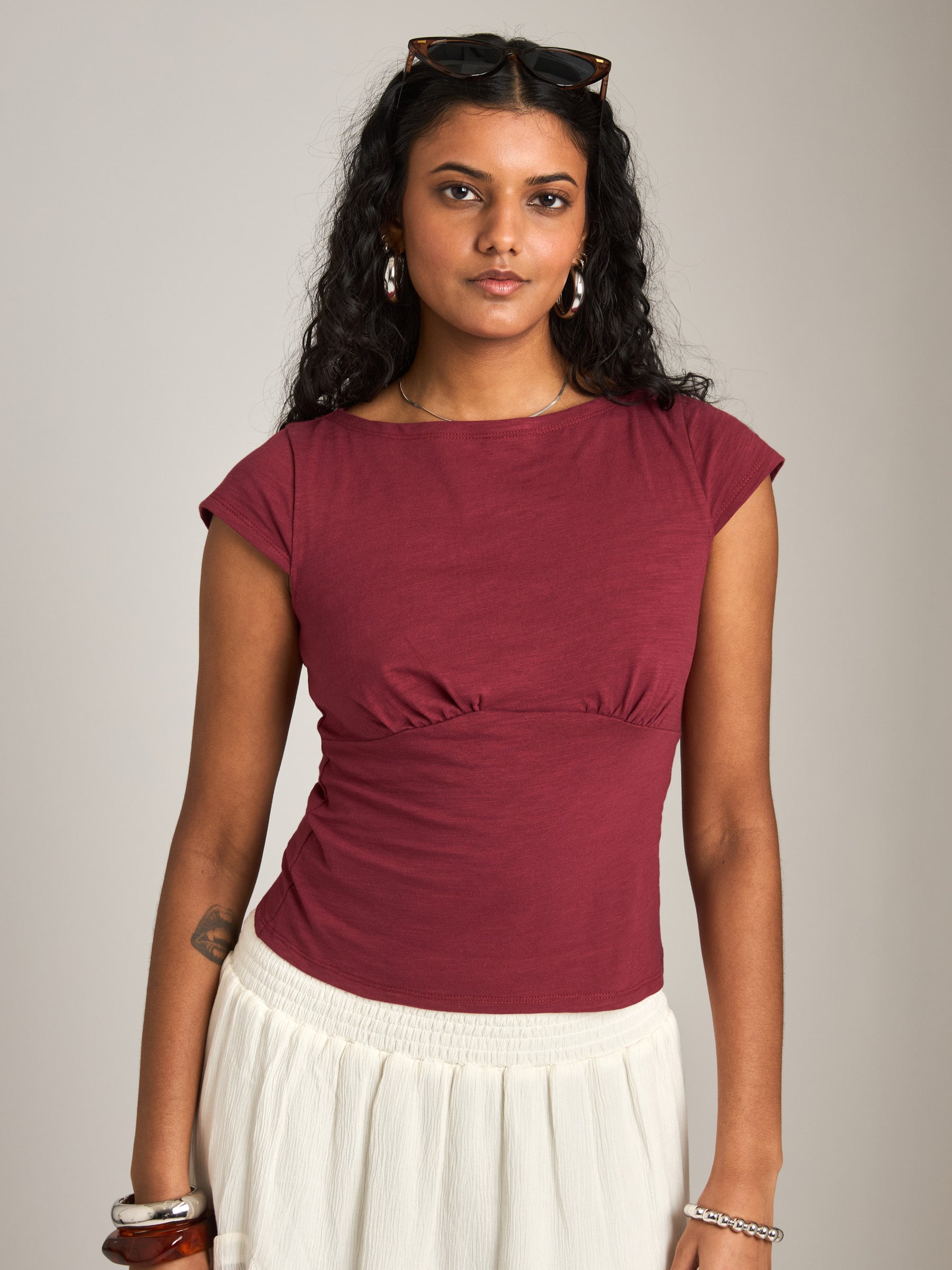 PROPAGANDA - Mimi Cap Sleeve Baby Tee - 