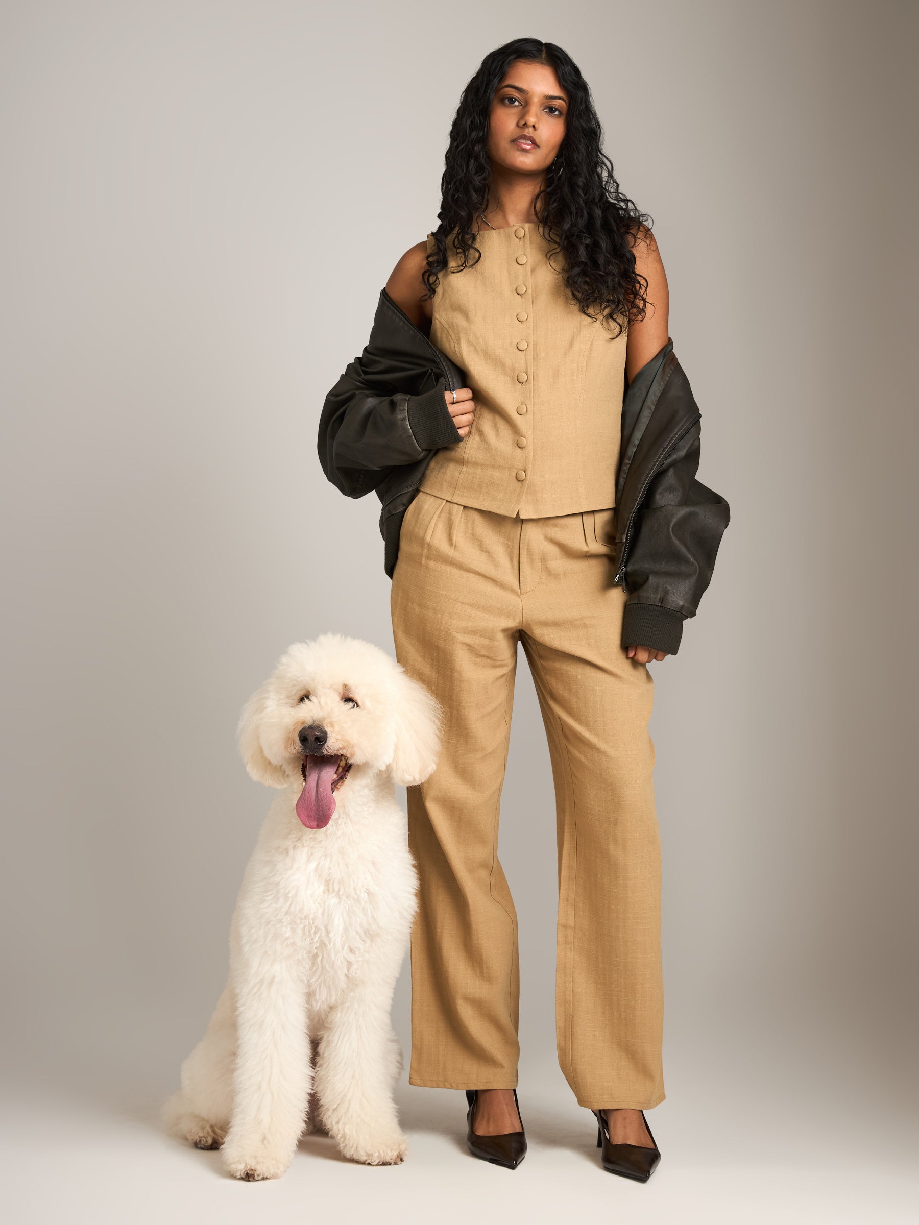 PROPAGANDA - Paige Boatneck Vest - Oat Beige