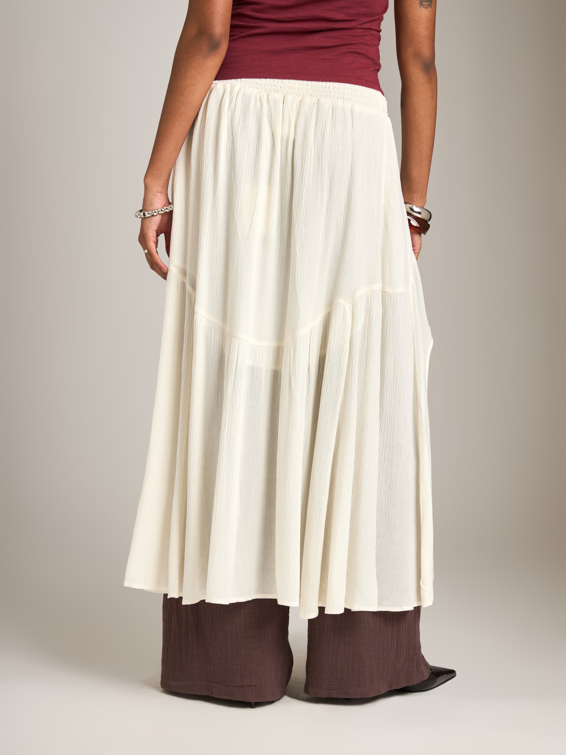 PROPAGANDA - Shelly Ruffle Maxi Skirt - 