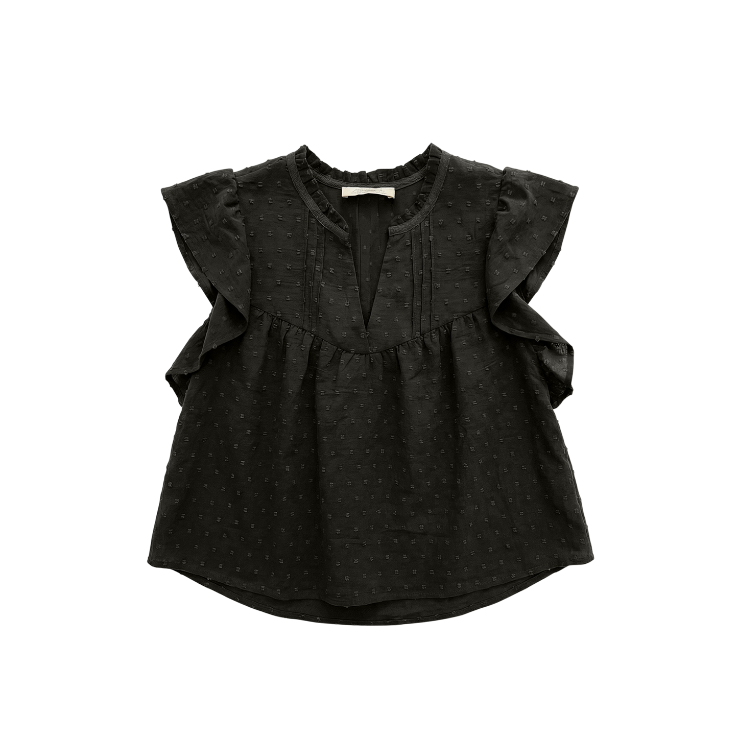 PROPAGANDA - Teresa Ruffle Top - Black