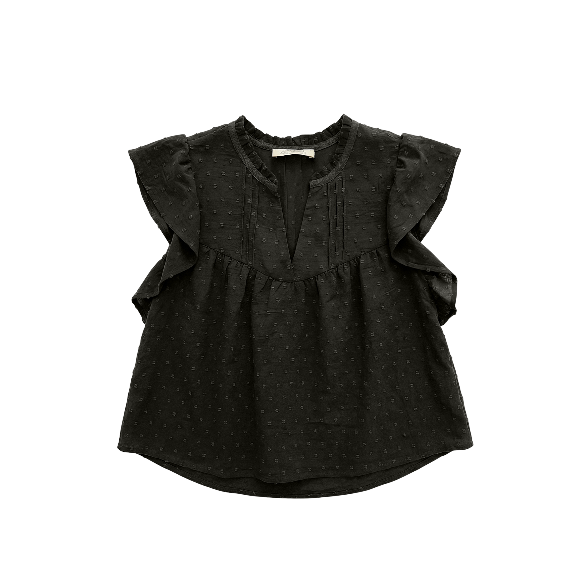 PROPAGANDA - Teresa Ruffle Top - Black