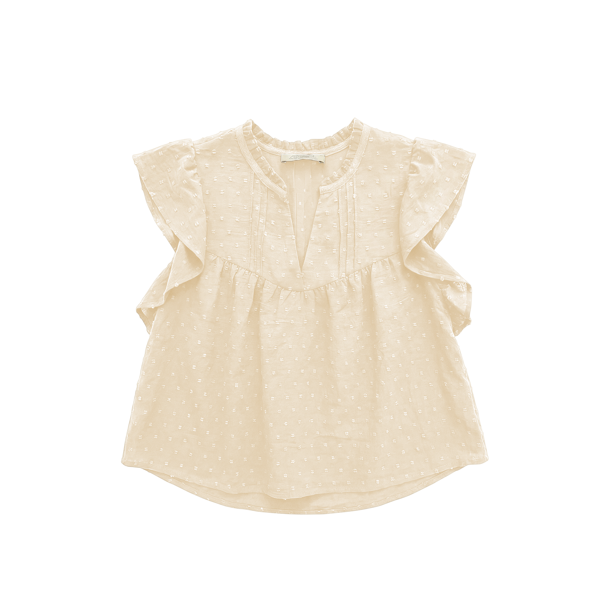PROPAGANDA - Teresa Ruffle Top - Pale Yellow