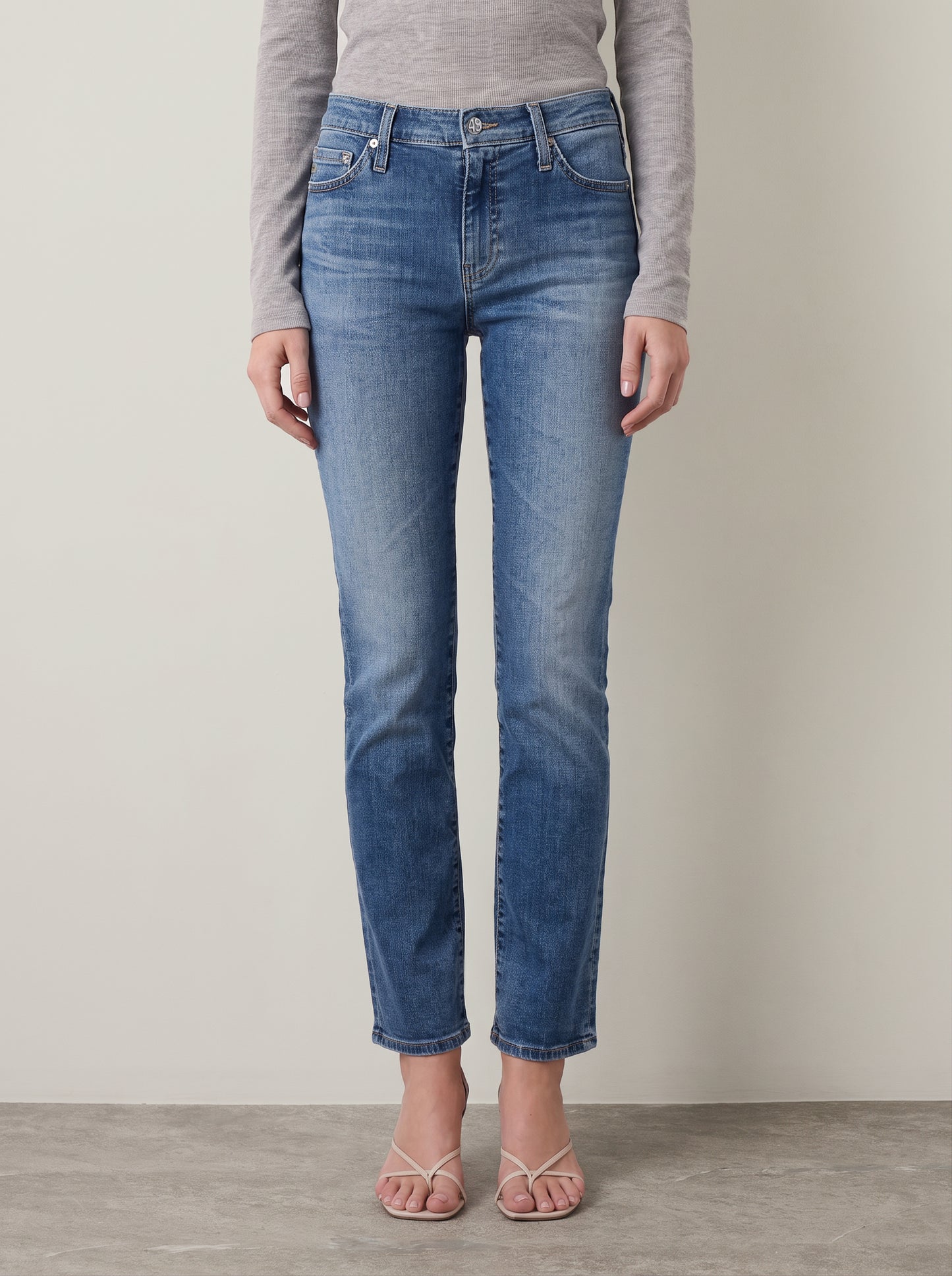 Mari Midrise Slim Straight Leg Jeans - 15 Year Shoreline
