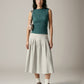 MONK & LOU - Textured Cotton Teya Top - Teal Blue