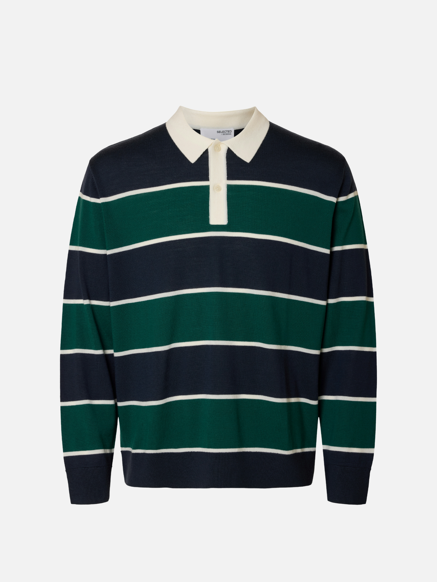 SELECTED - Tray Relaxed Long Sleeve Polo