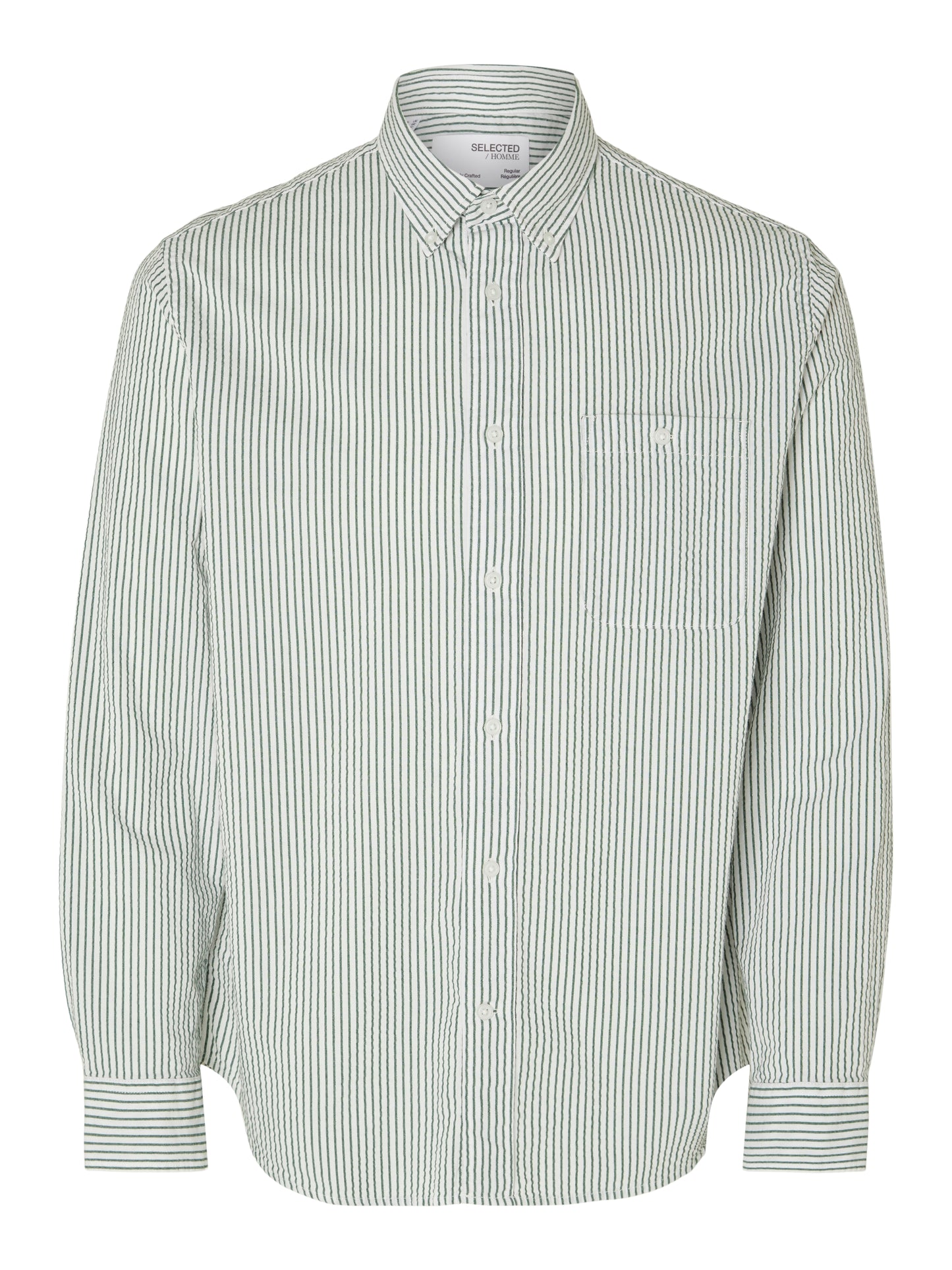 m tops - Selected - Reil Seersucker Shirt - PLENTY