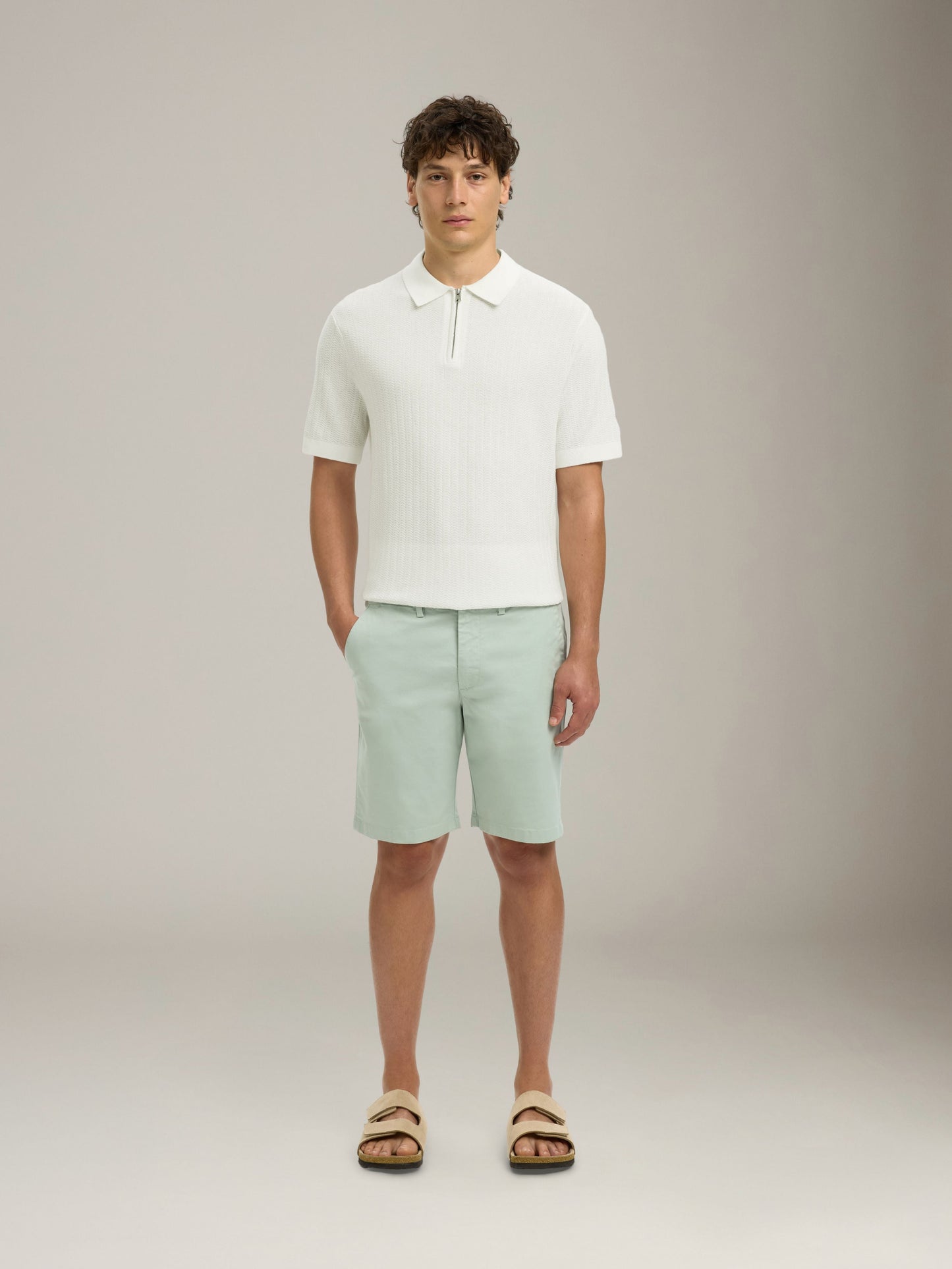 SELECTED - Cran Knit Zip Polo - 
