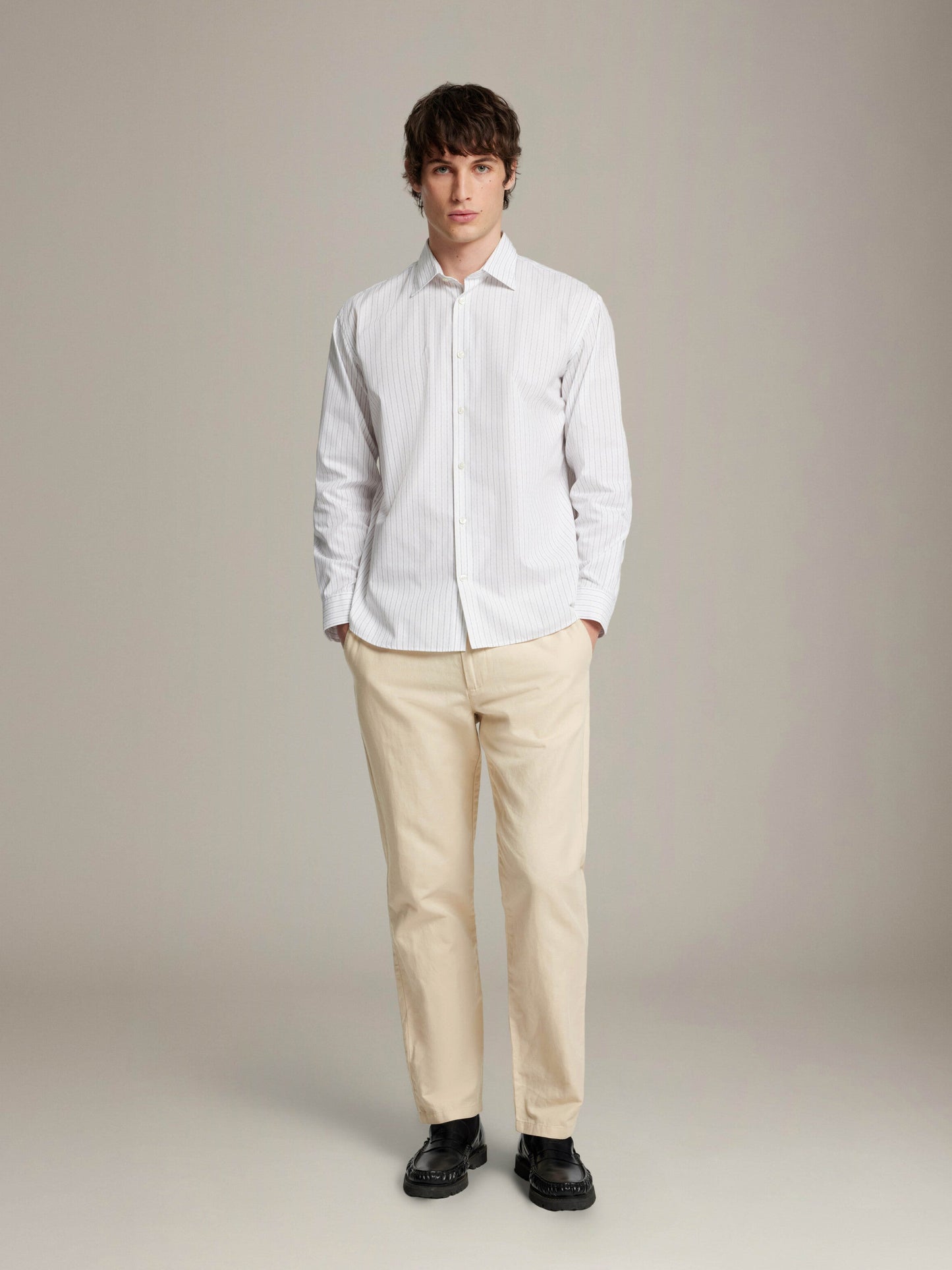 SELECTED - Miles Straight Linen Blend Pants - 