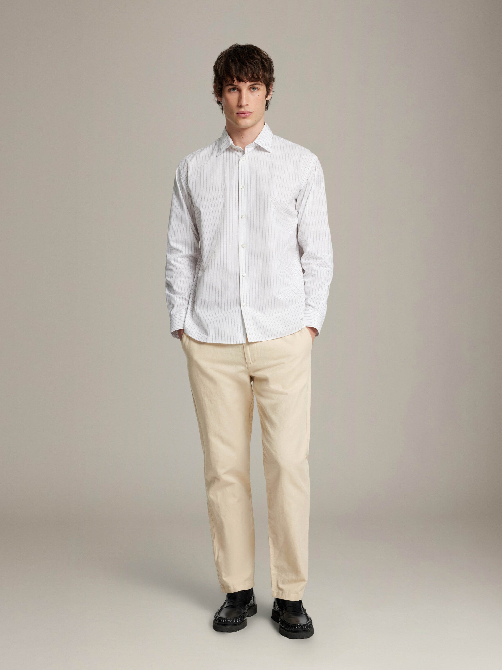 SELECTED - Miles Straight Linen Blend Pants - 