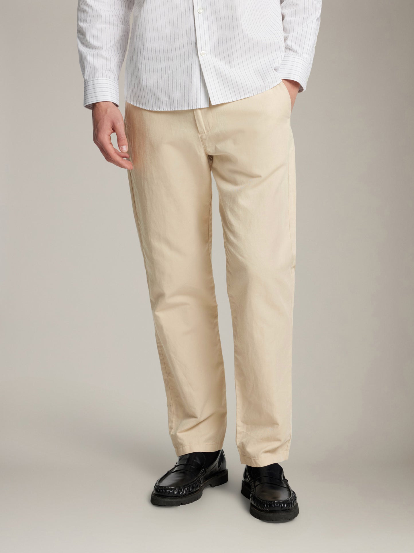 SELECTED - Miles Straight Linen Blend Pants - 