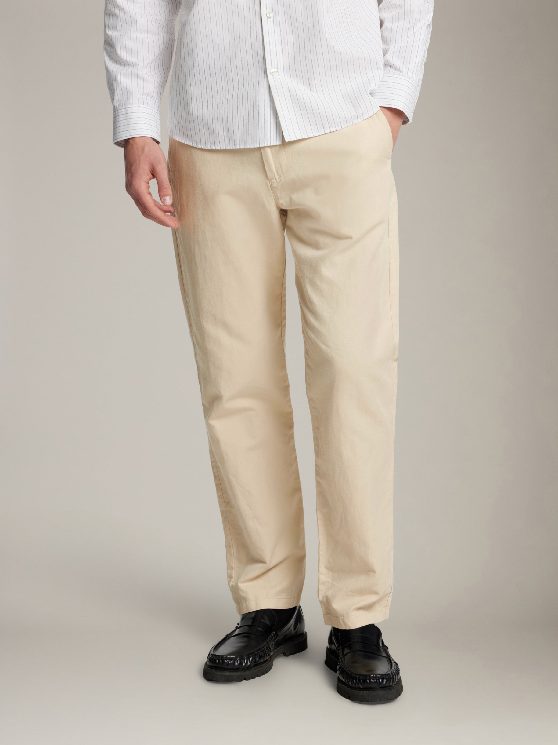 SELECTED - Miles Straight Linen Blend Pants - 