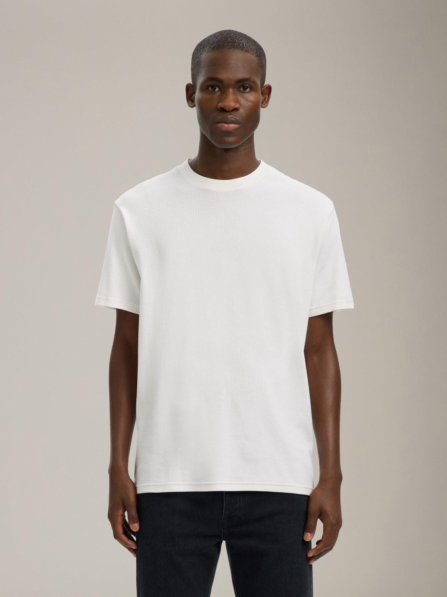 SELECTED - Spencer Rib Shortsleeve T-Shirt - 