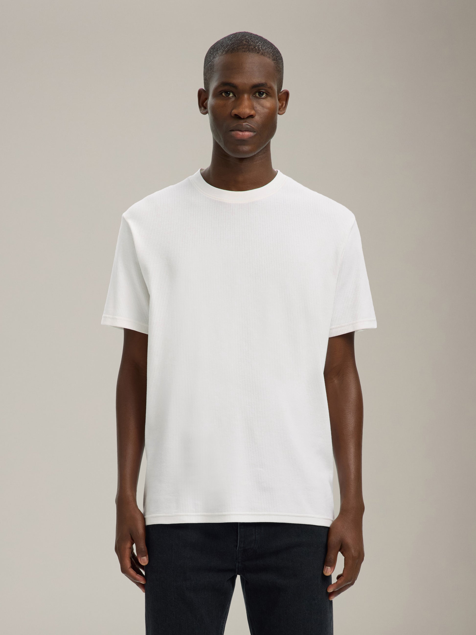 SELECTED - Spencer Rib Shortsleeve T-Shirt - 