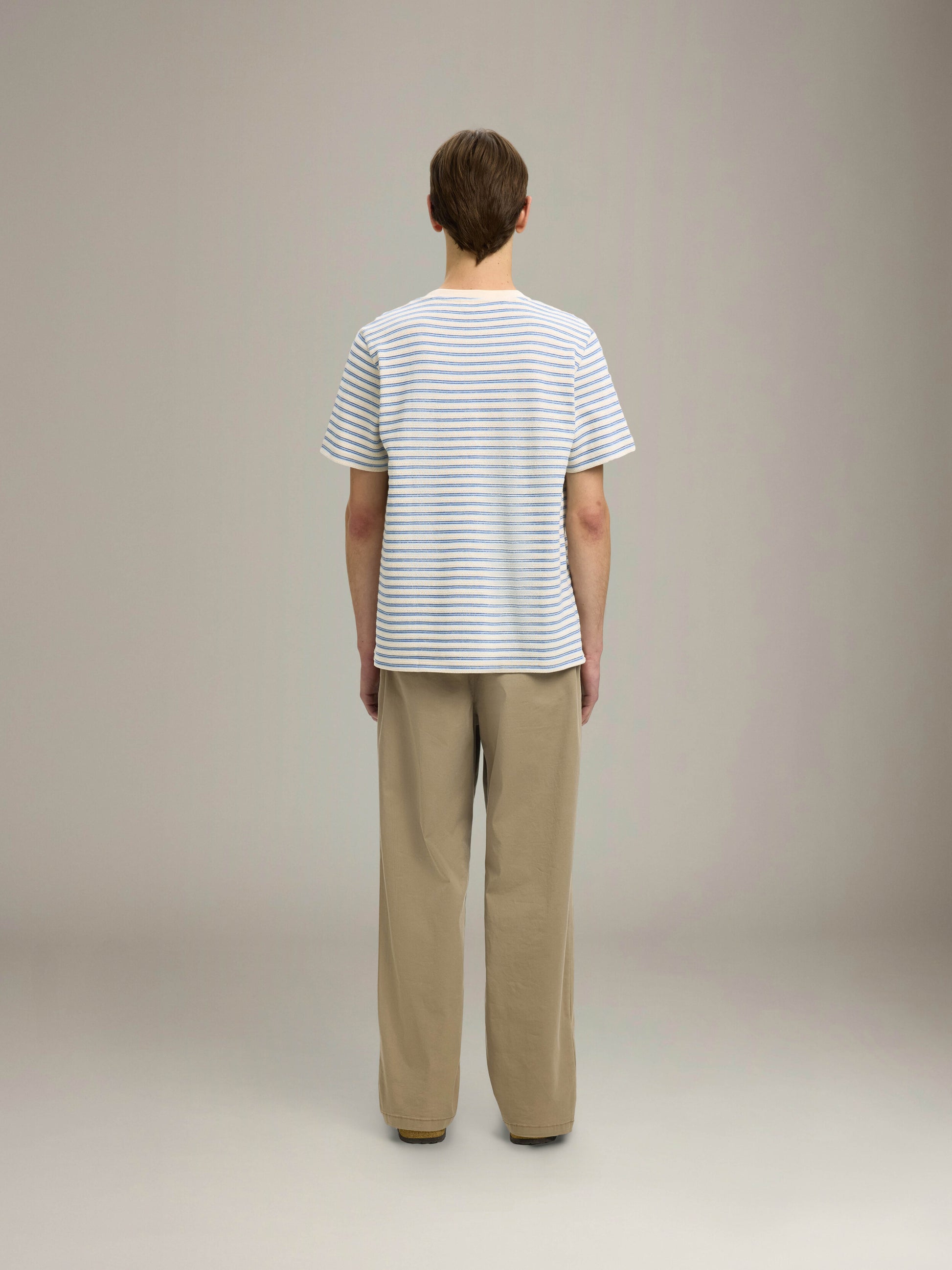 SELECTED - Kevin Stripe Crewneck T-Shirt - 
