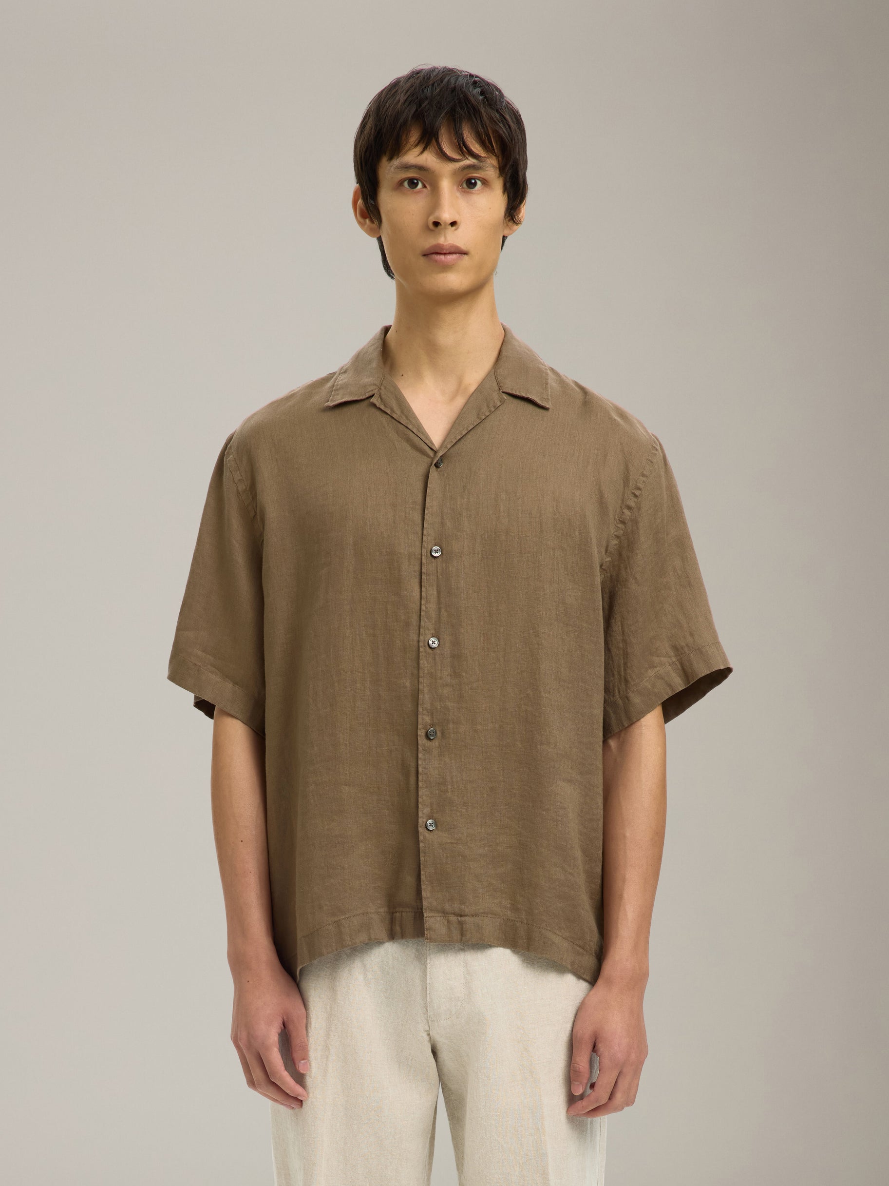 SELECTED - Kylian Relaxed Linen Shortsleeve Shirt - 