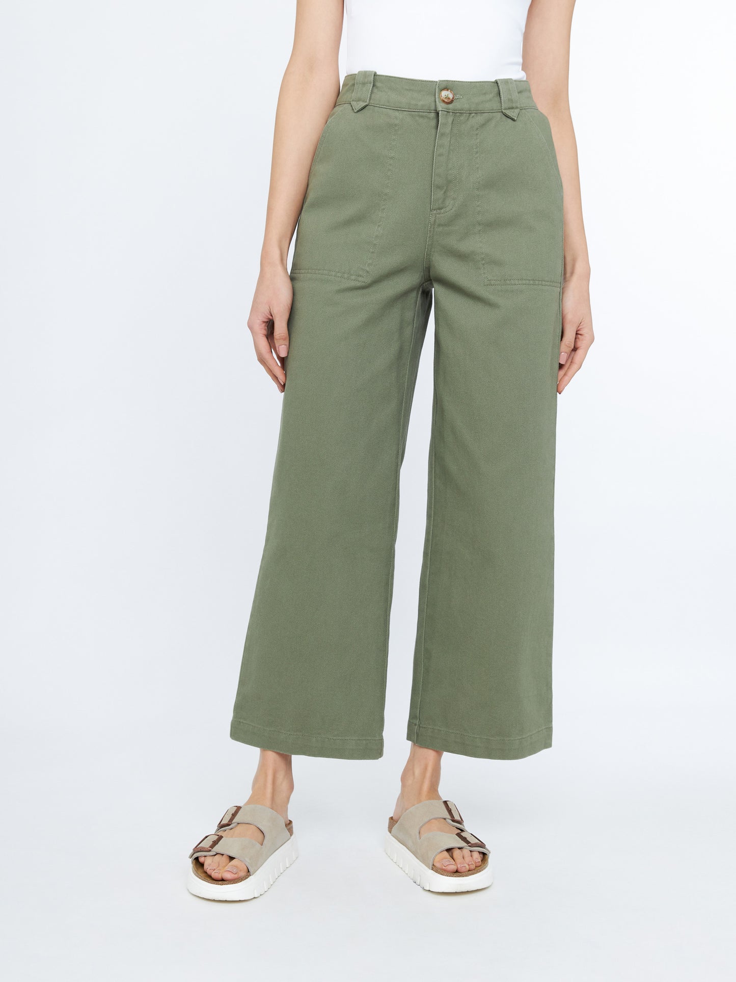 Michel Twill Highrise Straight Pants