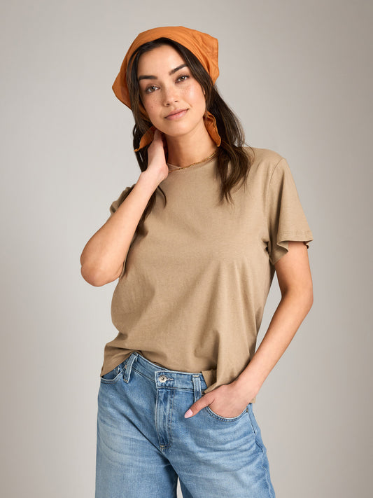 TOPS - Ribbon Luxe - Maisie Relaxed Crew Tee - PLENTY