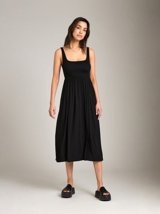 Dresses - Ribbon Luxe - Nova Square Neck Dress - PLENTY