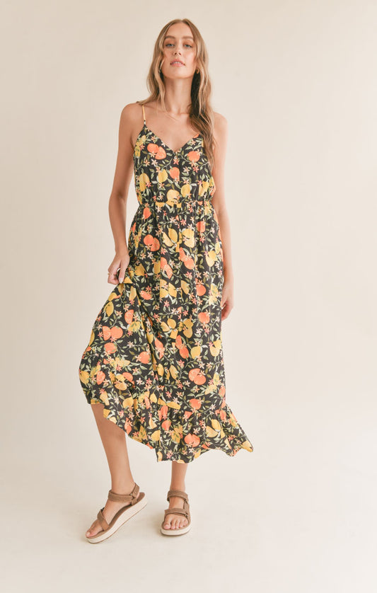 Dresses - SADIE & SAGE - Fruitful Button Down Maxi Dress - PLENTY