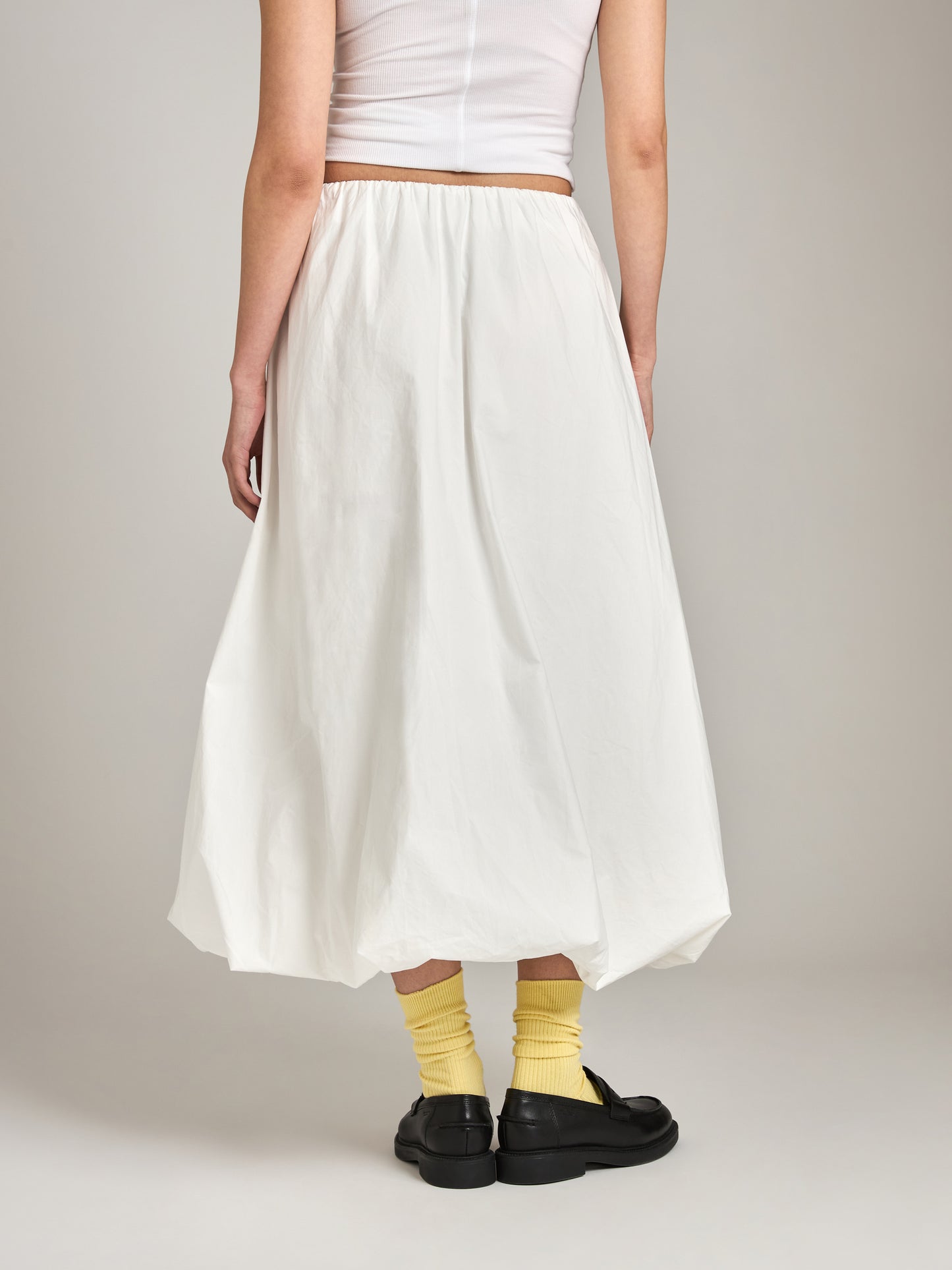 LOVEFINN-Balloon Long Skirt-Off White