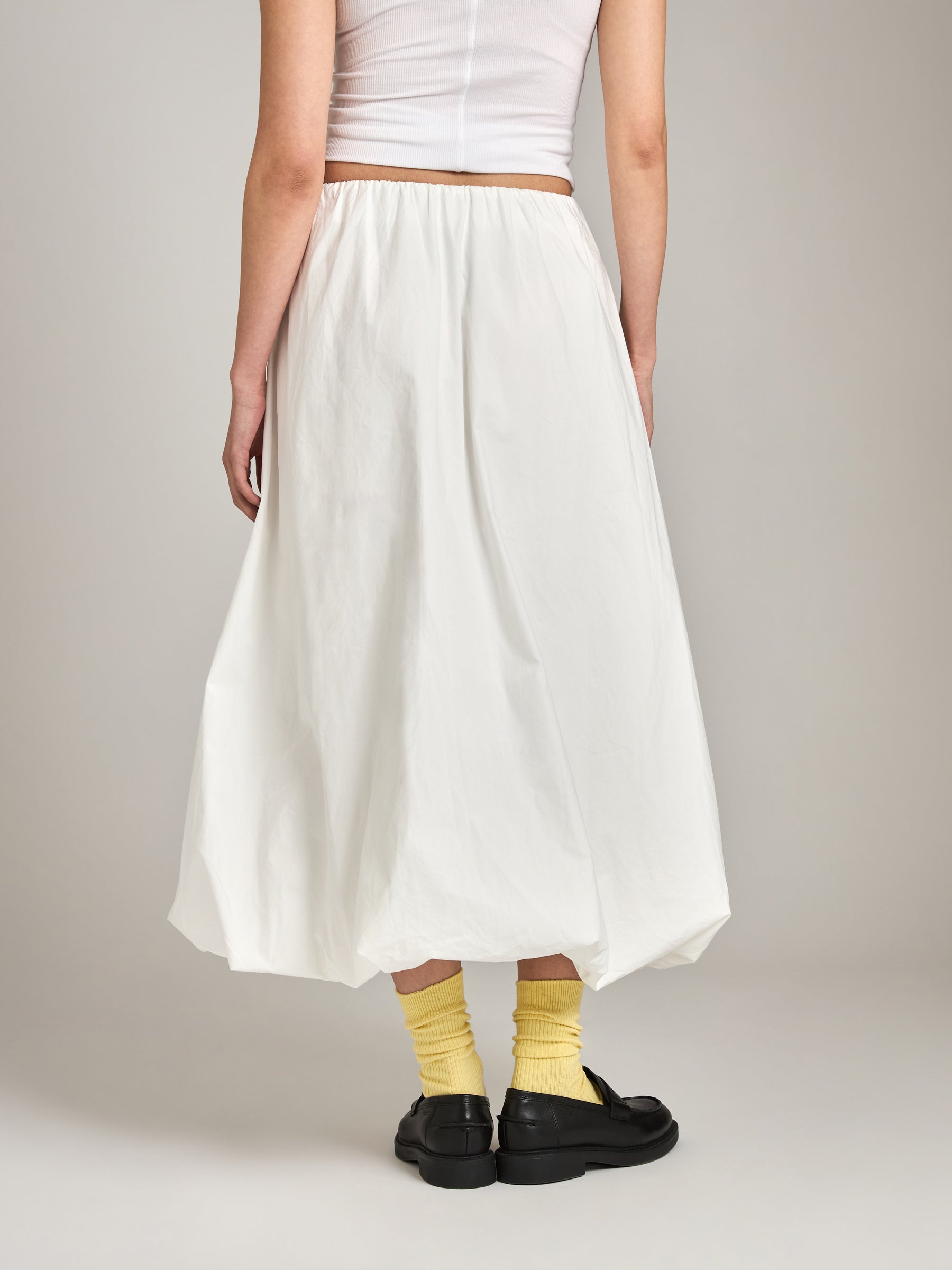 LOVEFINN-Balloon Long Skirt-Off White
