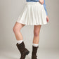LOVEFINN-Eyelet Lace Skirt-White