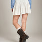 LOVEFINN-Eyelet Lace Skirt-White