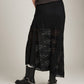 LOVEFINN-Lace Knit Long Skirt-Black