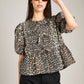 Leopard Tie Front Shirt