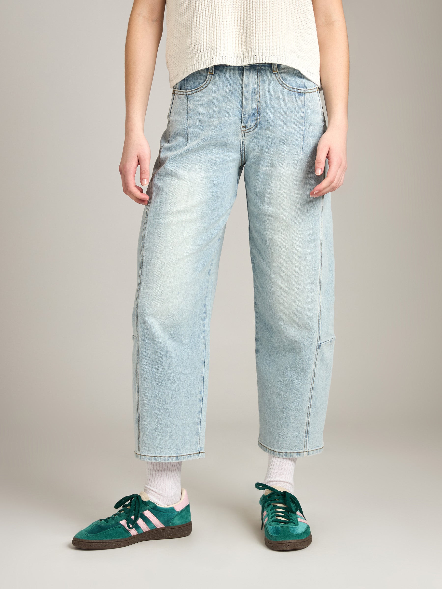 LOVEFINN-Loose Fit Denim Pants-Ice Denim