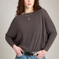 LOVEFINN-Off Shoulder Dolman Tunic-Dark Cocoa