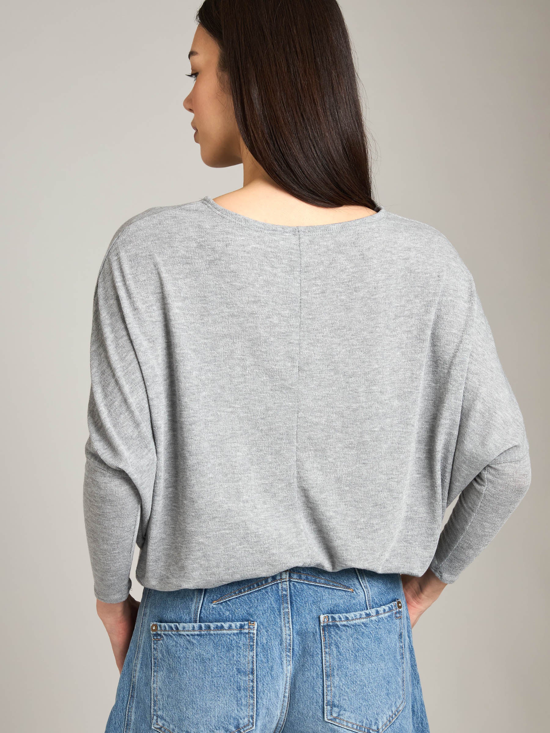 LOVEFINN-Off Shoulder Dolman Tunic-Dark Cocoa