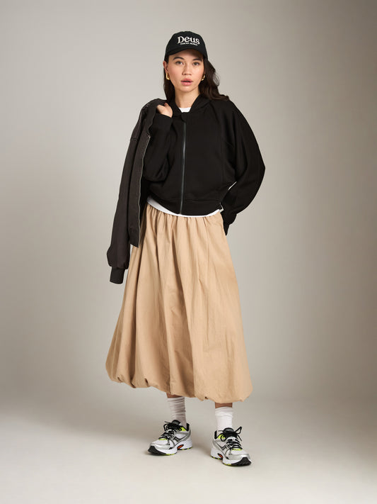 LOVEFINN-Scuba Zip Hoodie-Black