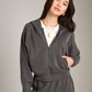 LOVEFINN-Scuba Zip Hoodie-Dark Charcoal