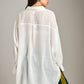 LOVEFINN-Sheer Button Down Shirt-White