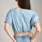 LOVEFINN-Balloon Denim Top-Light Denim