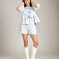 Bowtie Stripe Short Sleeve Top