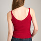 MONK & LOU-Amica Knit Tank-Red Cherry