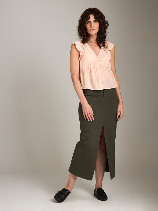 MONK & LOU - Claris Waterfall Sleeve Blouse