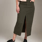 MONK & LOU-Aviva Column Skirt-Black