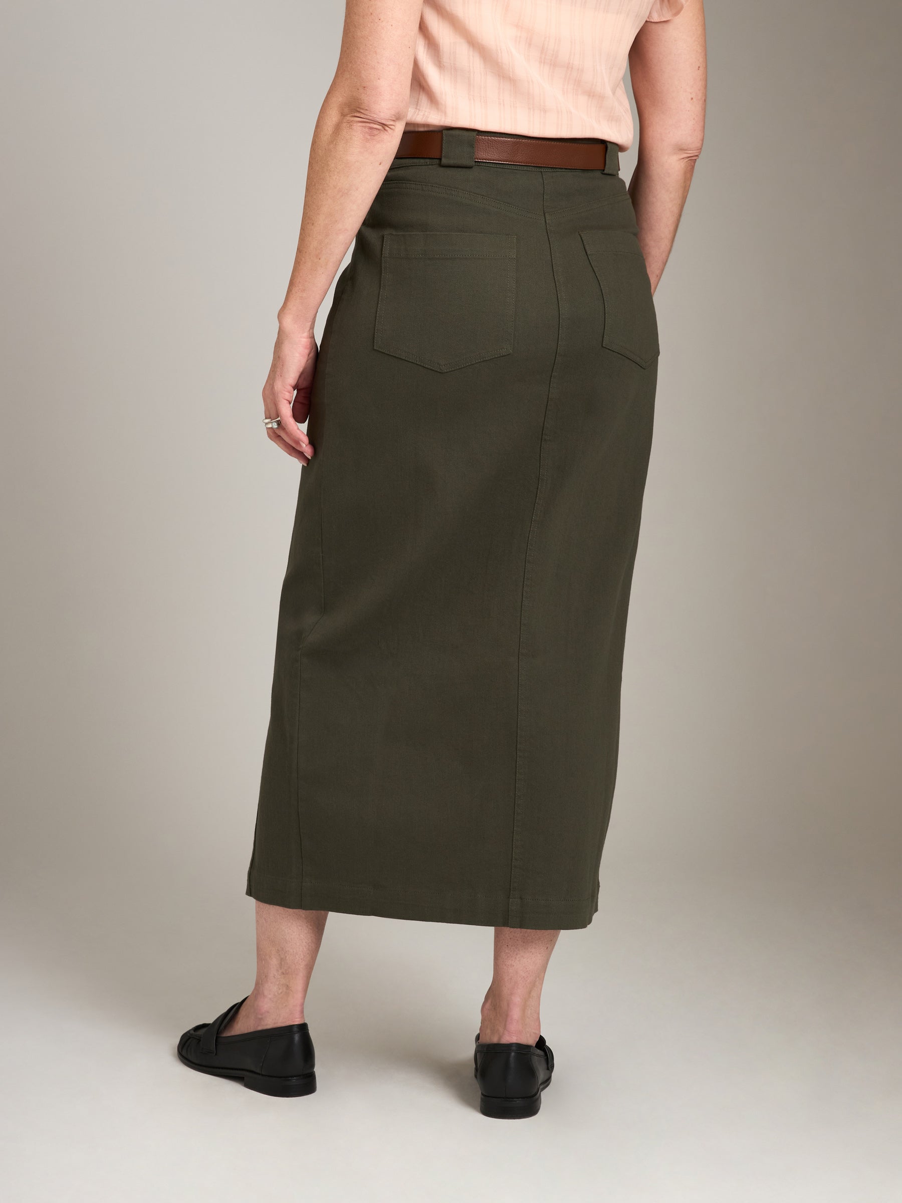 MONK & LOU-Aviva Column Skirt-Black