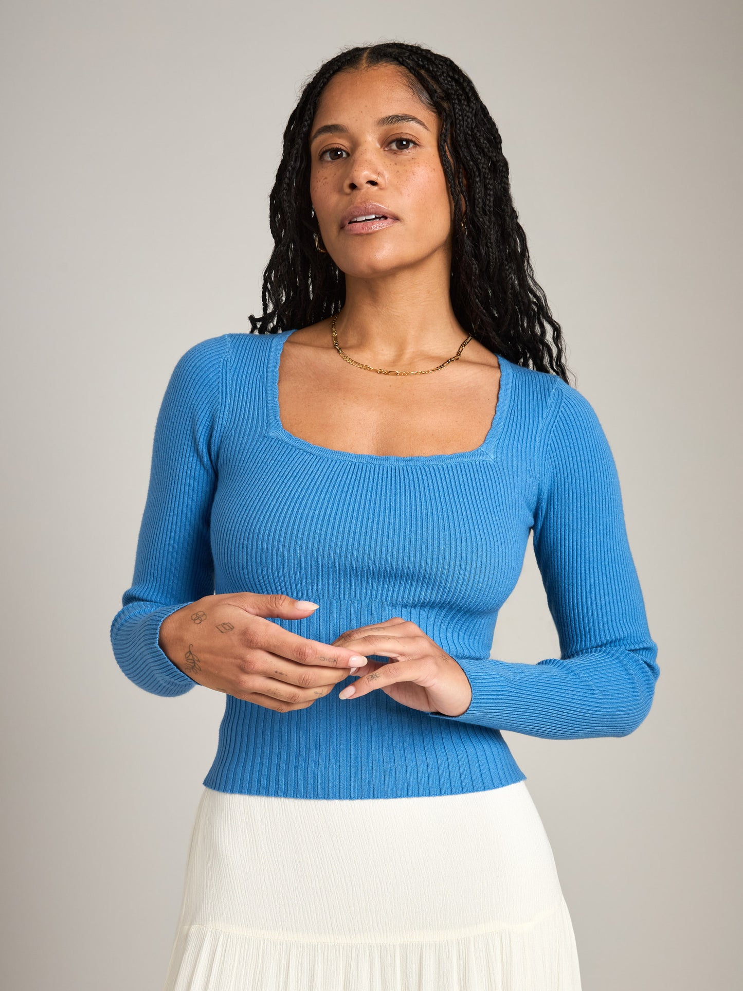 MONK & LOU - Bliss Square Neck Top - 