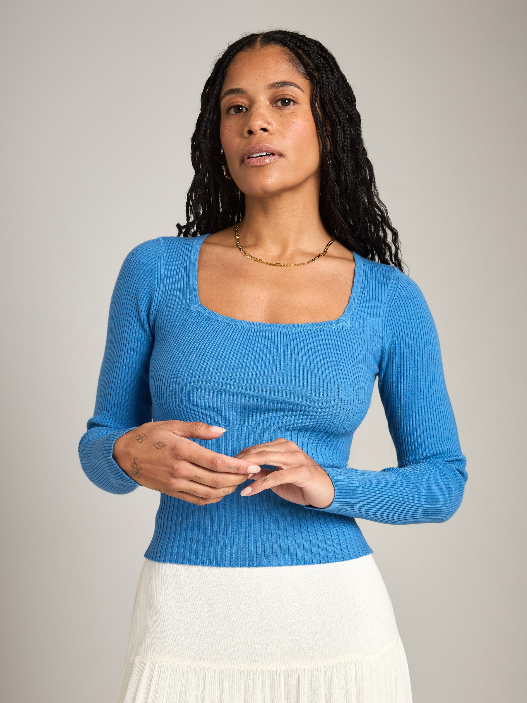 MONK & LOU - Bliss Square Neck Top - 