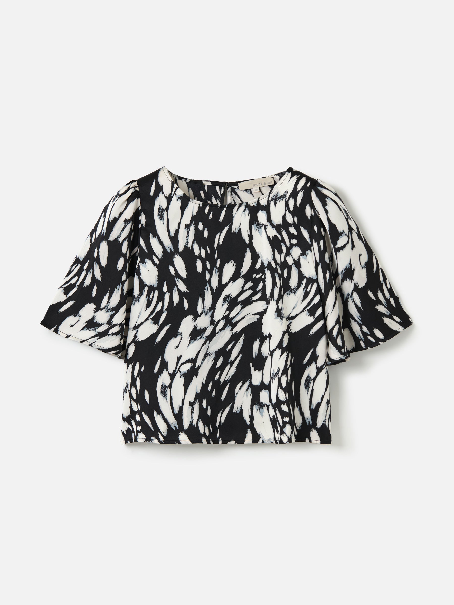 MONK & LOU-Printed Adair Blouse-Paint Brush